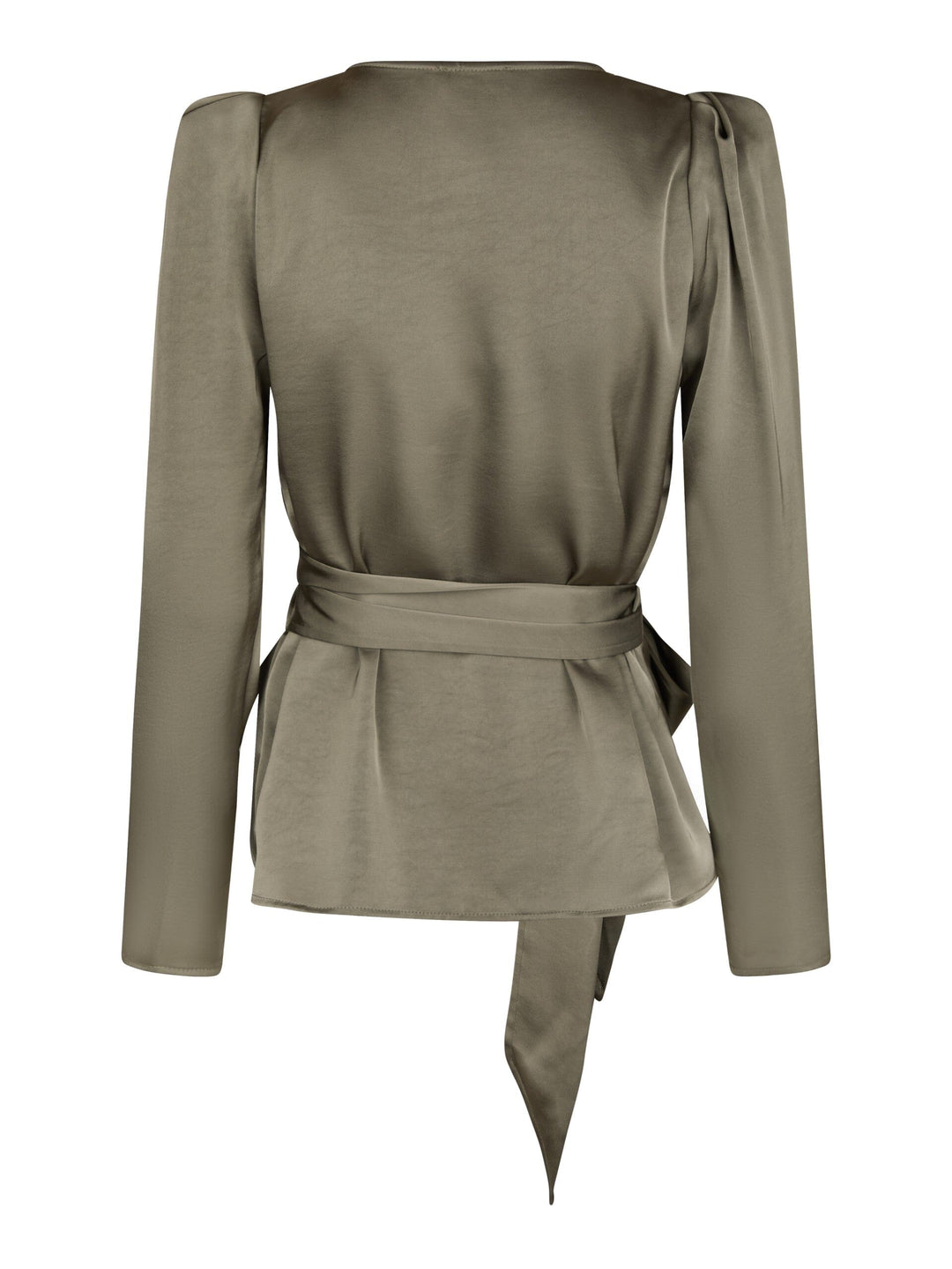 Valentin Studio - Josie Blouse Heavy Satin 160851 - 255 - Cold Army Bluser 