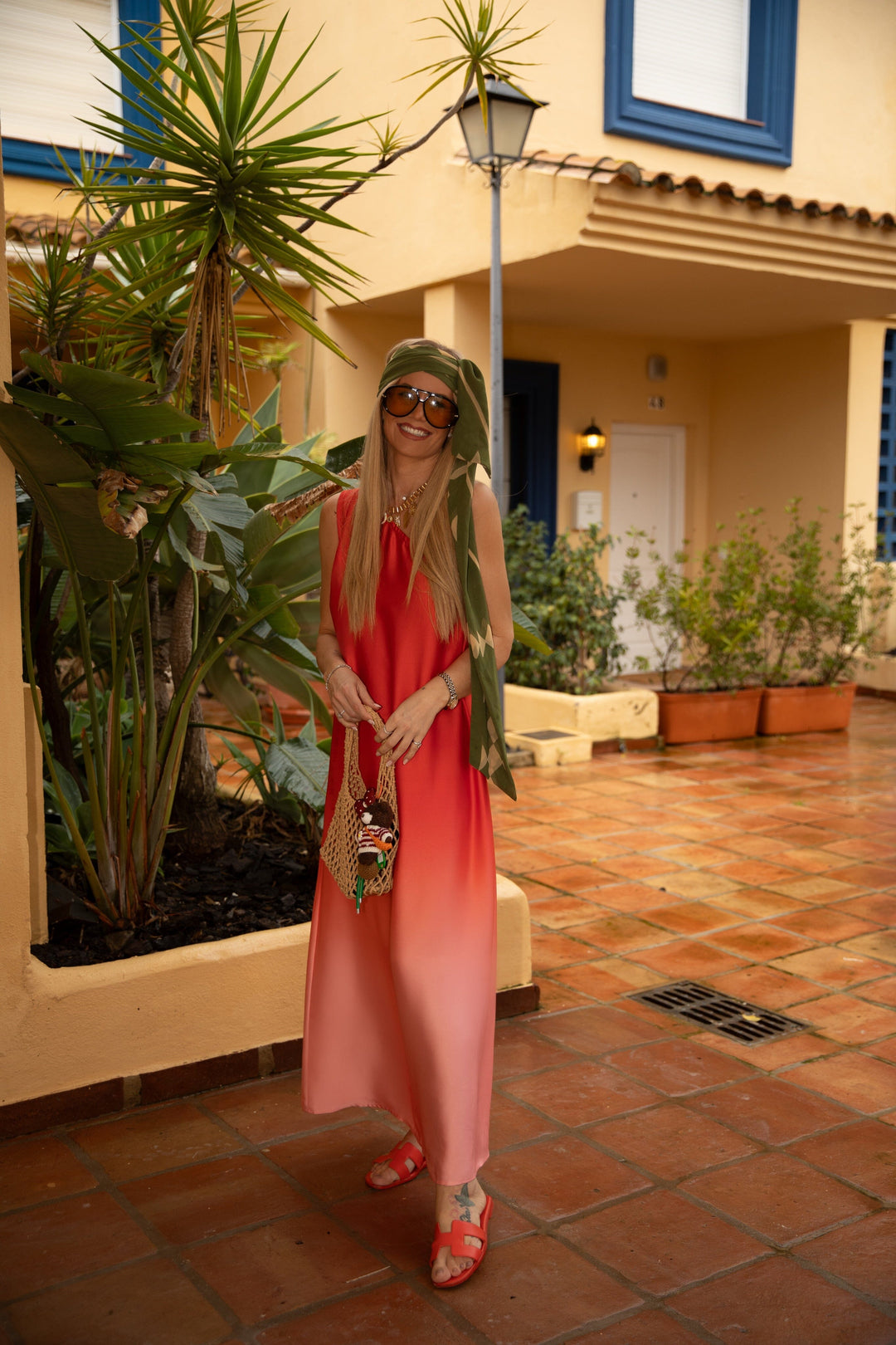 Valentin Studio - Ombre One Shoulder Dress 167605 - 160 - Red Kjoler 