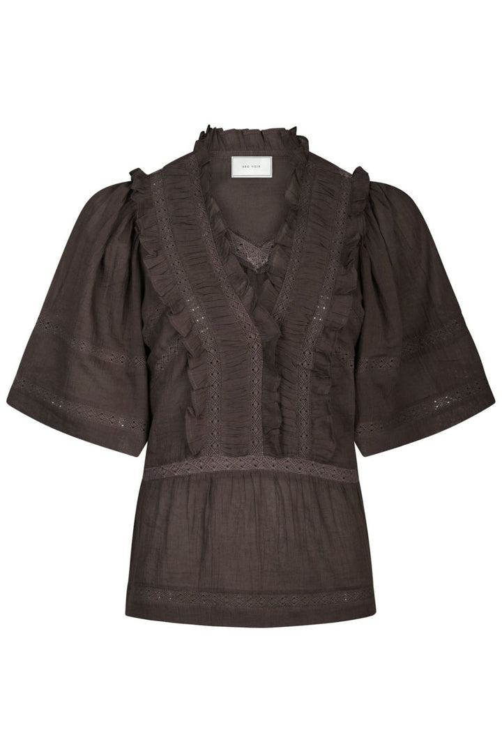 Förbeställning - Neo Noir - Evienne S Voile Top 161856 - 676 - Dark Brown
