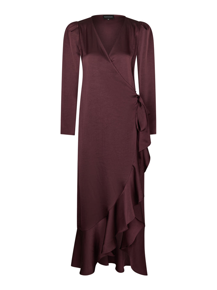 Valentin Studio - Senorita Dress Heavy Satin 167810 - 174 - Burgundy Kjoler 