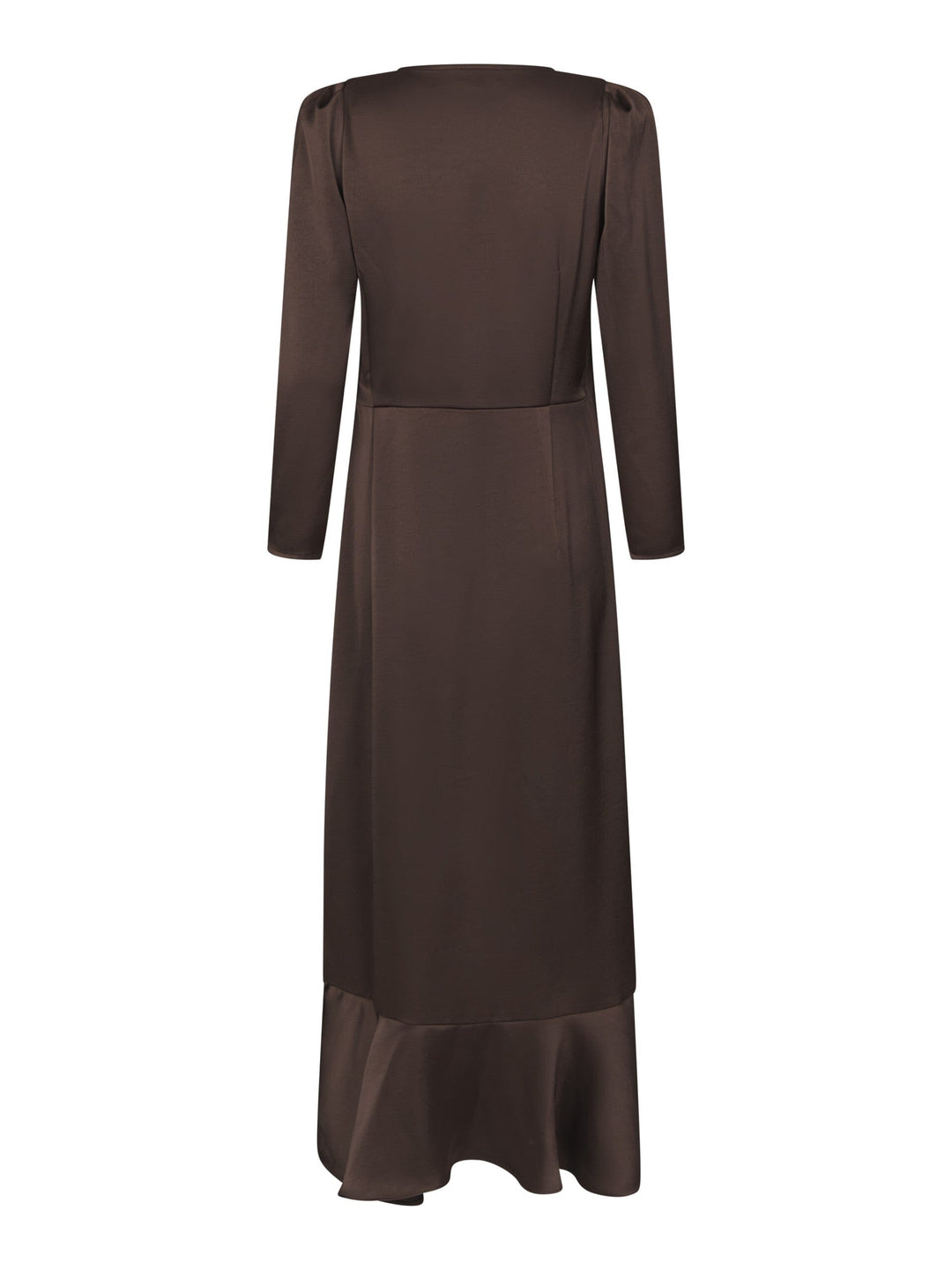 Valentin Studio - Senorita Dress Heavy Satin 167810 - 676 - Dark Brown Kjoler 