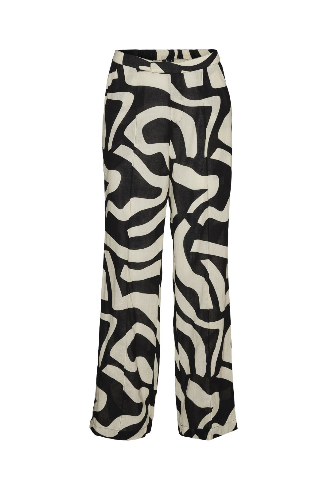 Vero Moda - Vmagnete H/W Wide Pant Pop3 - 4541991 Black Graphic Sand Dollar