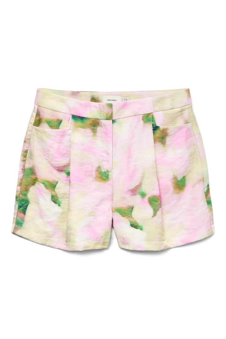 Vero Moda - Vmliana Shiny Shorts - 4732216 Cloud Dancer Anne Print