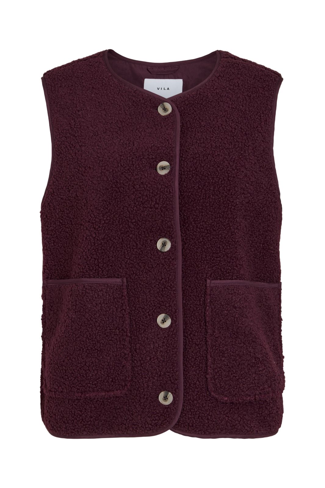 Vila - Viada Teddy Waistcoat - 5095953 Port Royale