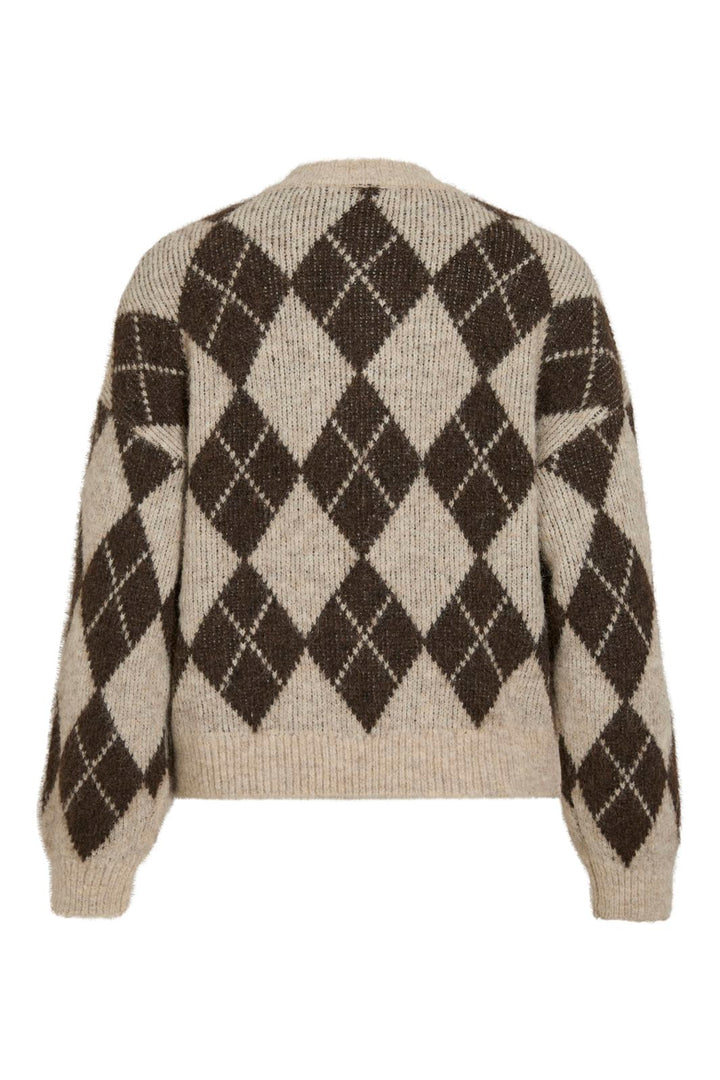 Vila - Vikarley L/S Button Detail Cardigan - 5102144 Natural Melange Falcon