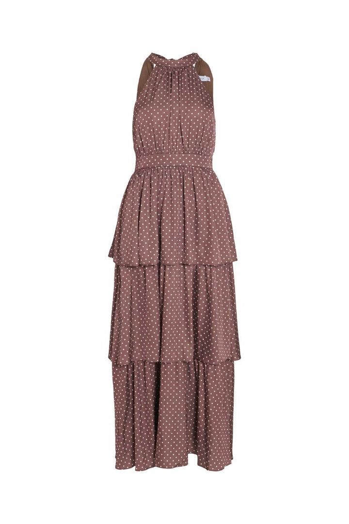 Vila - Vikimmie Halterneck Ankle Dress/Dc/Ka - 4999019 Shaved Chocolate Dots