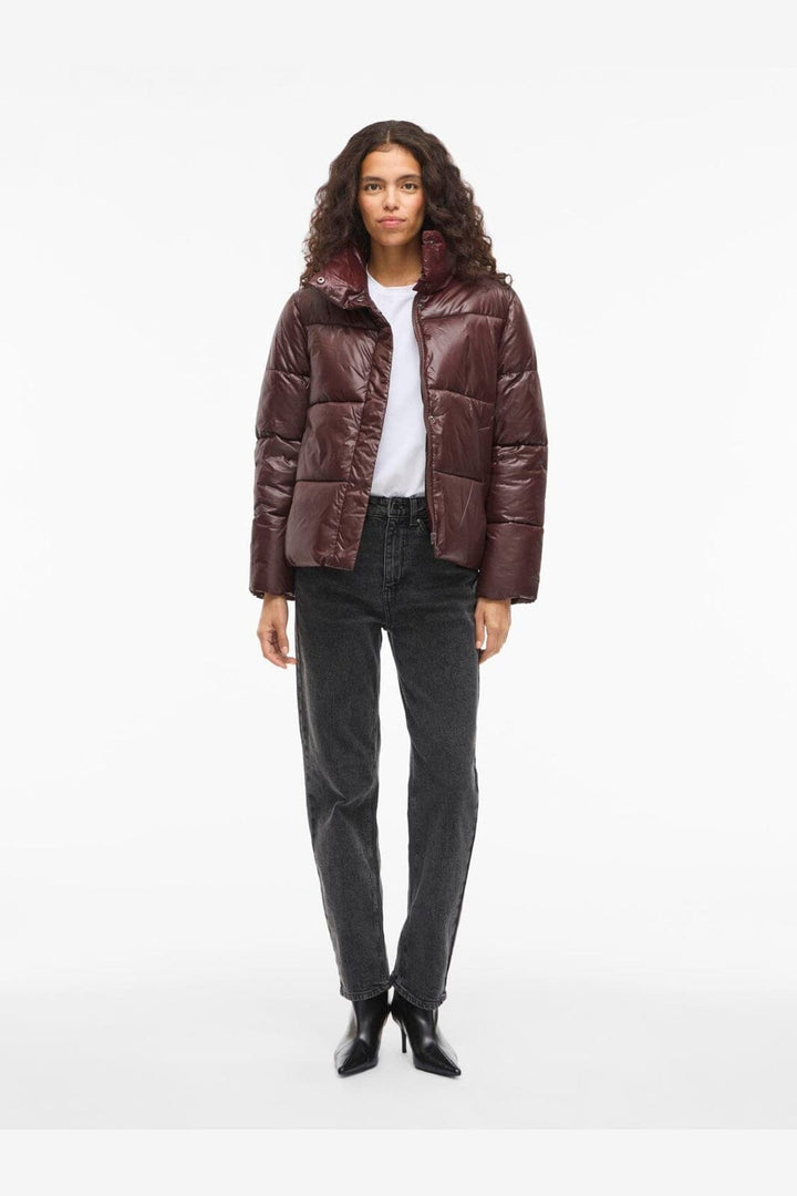 Vila - Vilidda L/S Shinny Puffer Short Jacket - 4897448 Fig