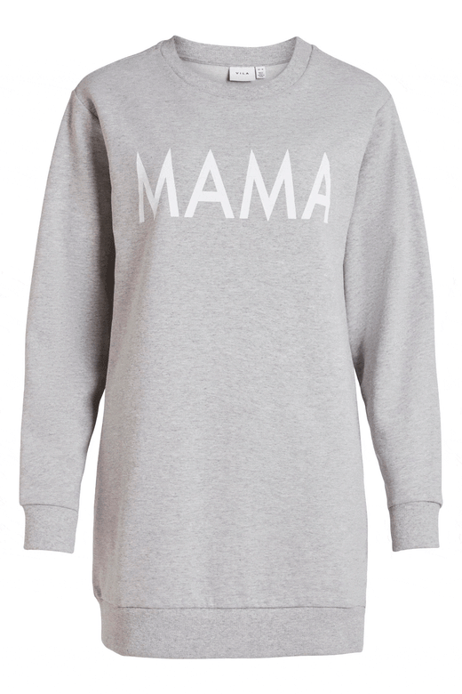 VILA - Vimitta L/S Sweat - Light Grey Melange Sweatshirt 
