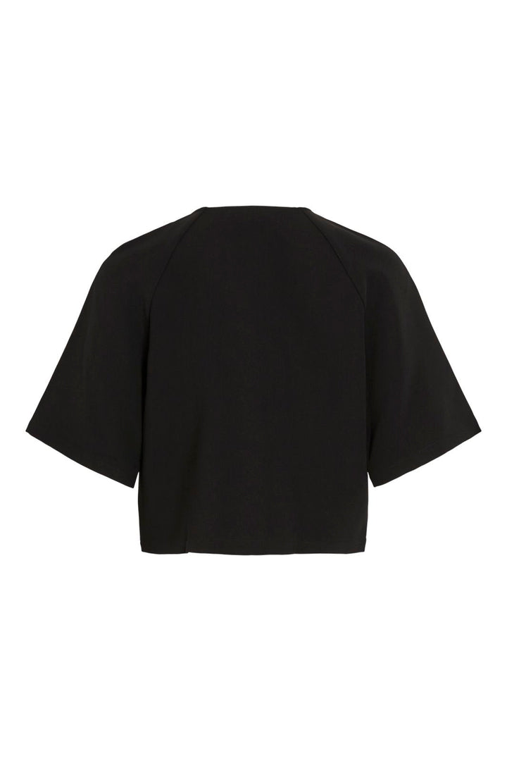 Vila - Visabby 2/4 Open Short Top - 4810886 Black Beauty