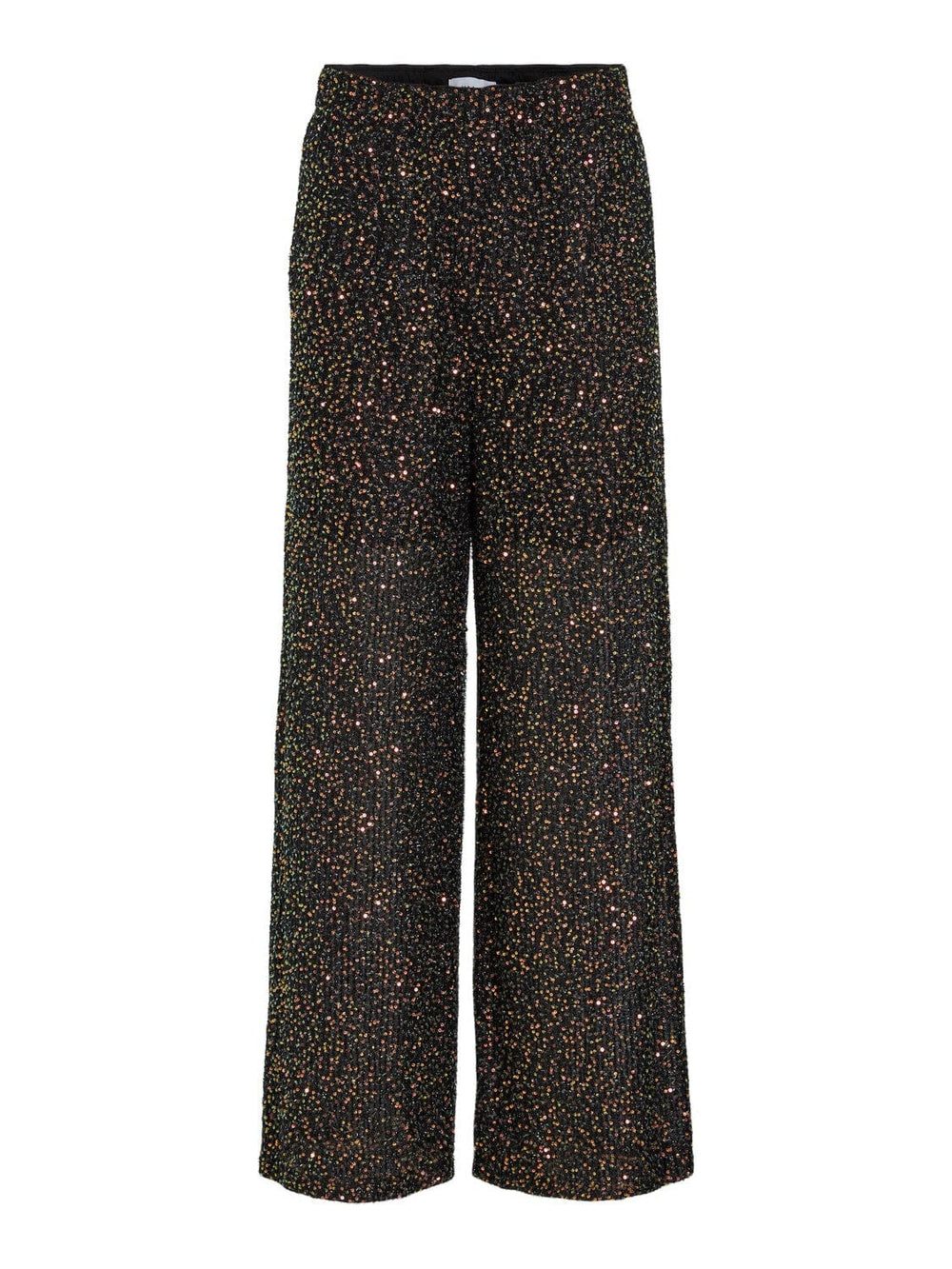 Vila - Viscara L/S Sequins Pants - Black/Sequins Bukser 