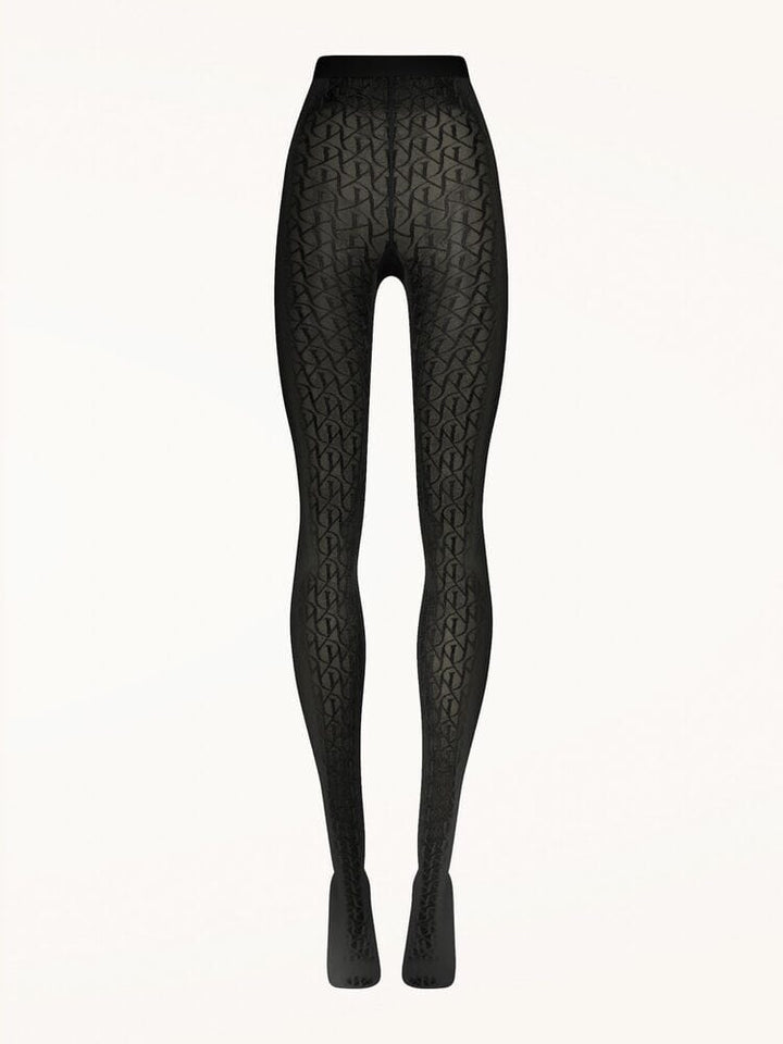 Wolford - W Lace Tights - Black Strømpebukser 