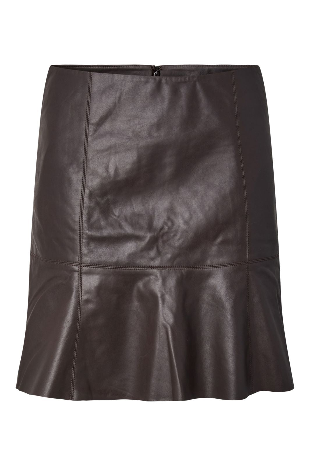 YAS - Yascolly Naplon Leather Skirt - 5091002 Chocolate Brown