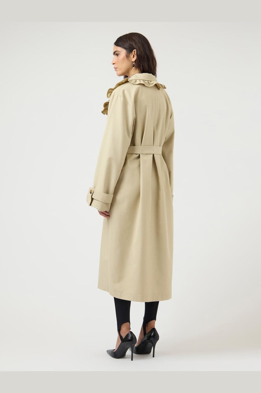 YAS - Yaselsana Ls Long Trenchcoat - 5104375 Travertine