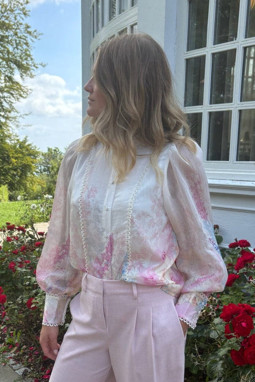 YAS - Yasflorence Ls Shirt - 4965249 Pristine Florence Aop Skjorter 