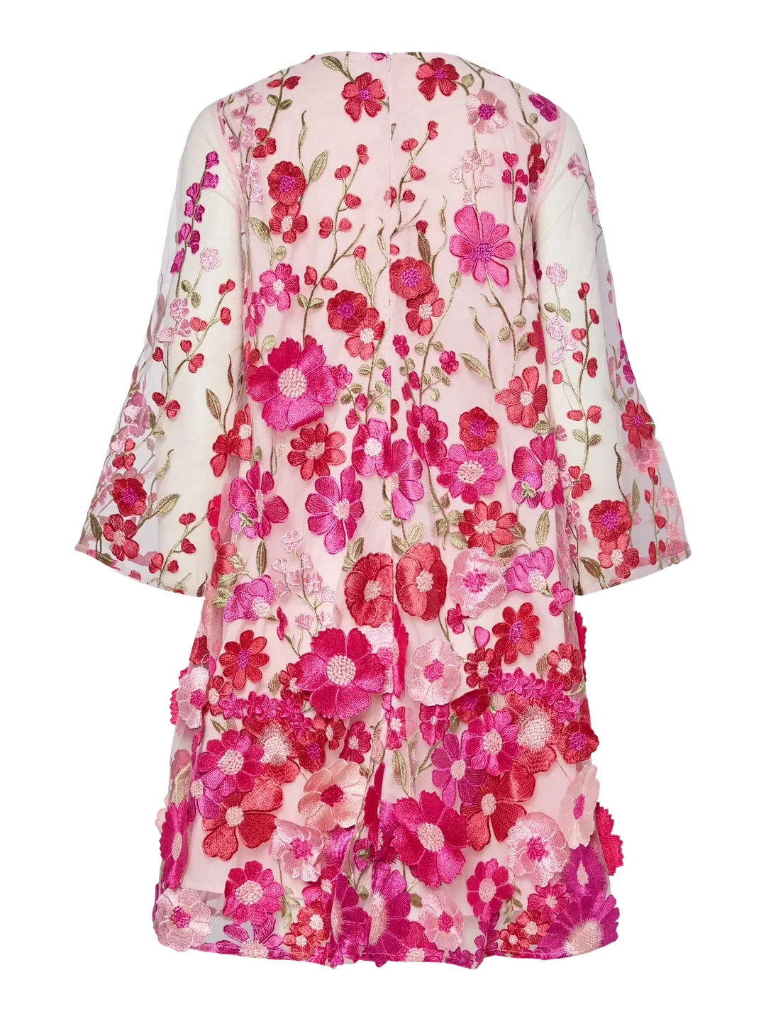 Y.A.S - Yasflowering 3/4 Dress - 4886889 Fuchsia Purple Pink Flowers Kjoler 