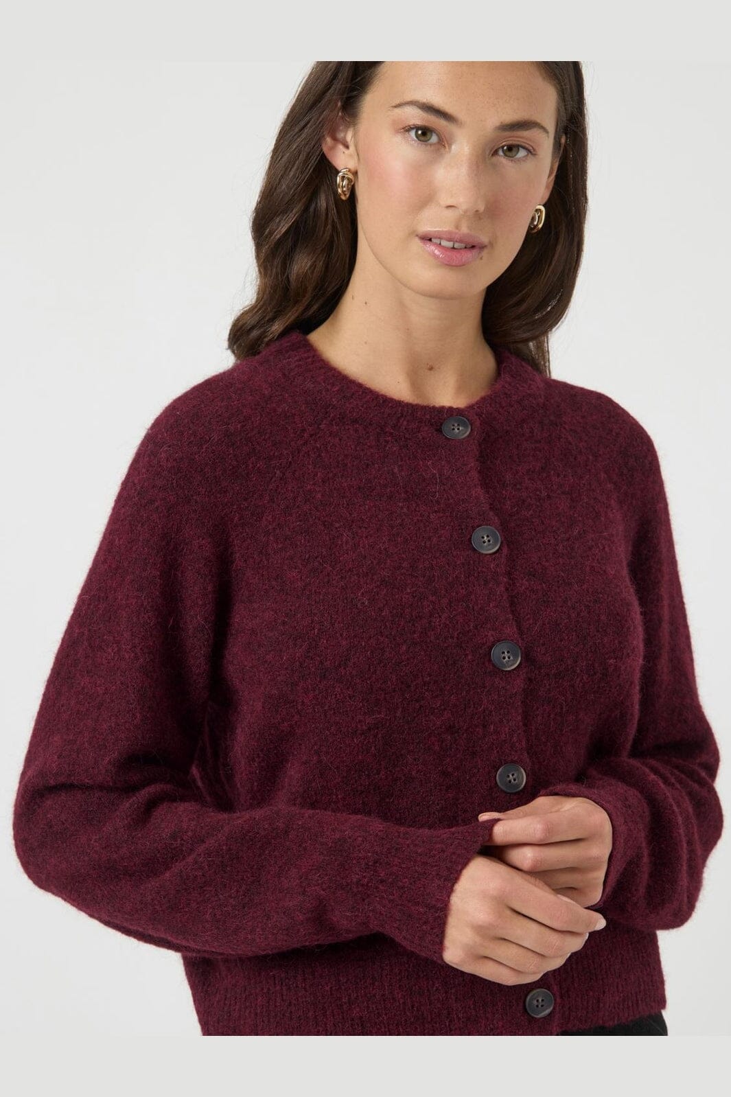 YAS - Yasjohi Ls Wool Blend Cardigan - 4972529 Port Royale