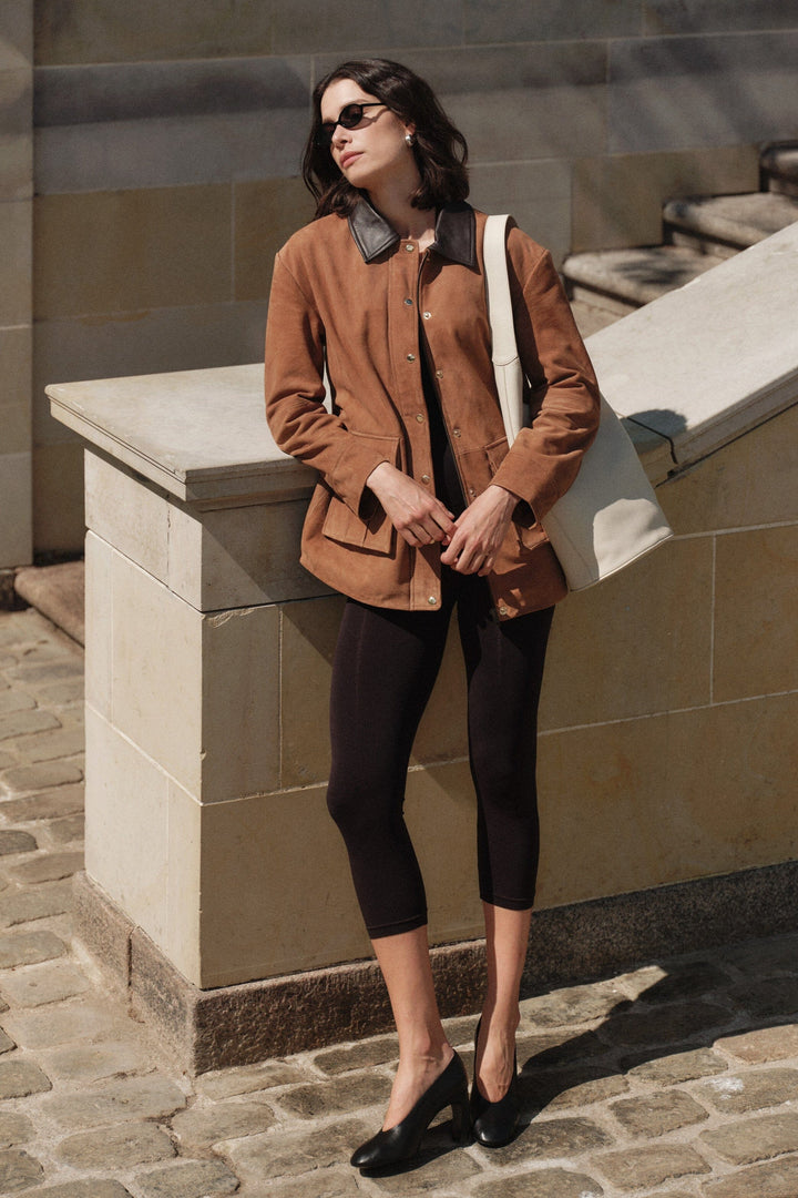 Y.A.S - Yaskaia Ls Suede Leather Jacket - 5001695 Nuthatch Jakker 