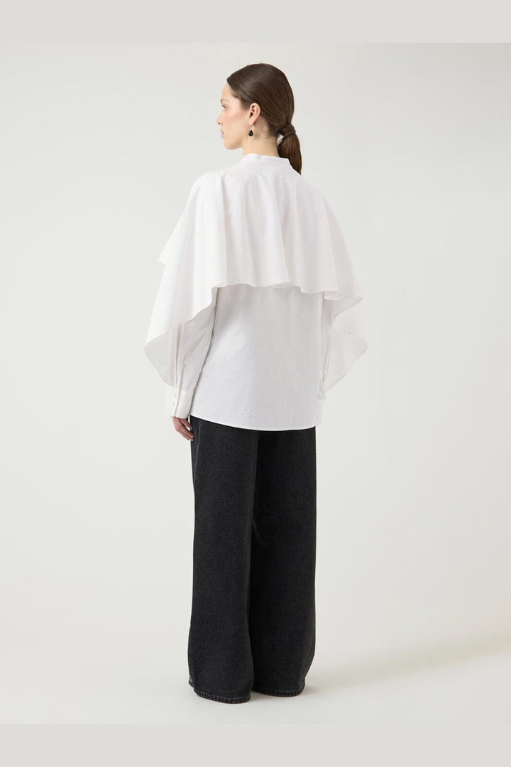 YAS - Yaslau Ls Cape Shirt - 5154671 Star White