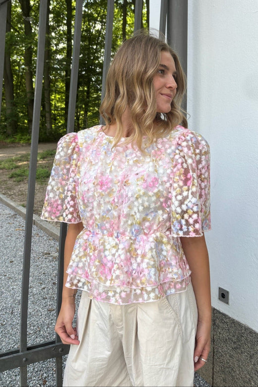 YAS - Yasleanna Ss Top New - 4980256 Pristine Leanna Aop Toppe 