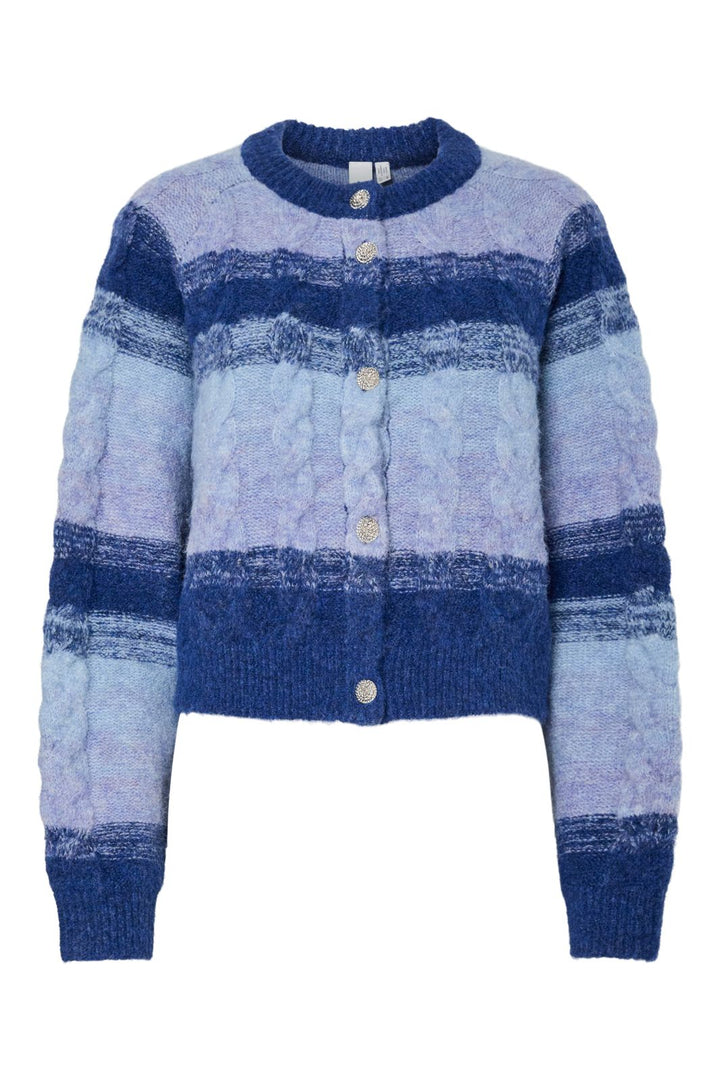 YAS - Yasmegano Ls Knit Short Cardigan - 4827614 Dazzling Blue Vista Blue+Clear Sky