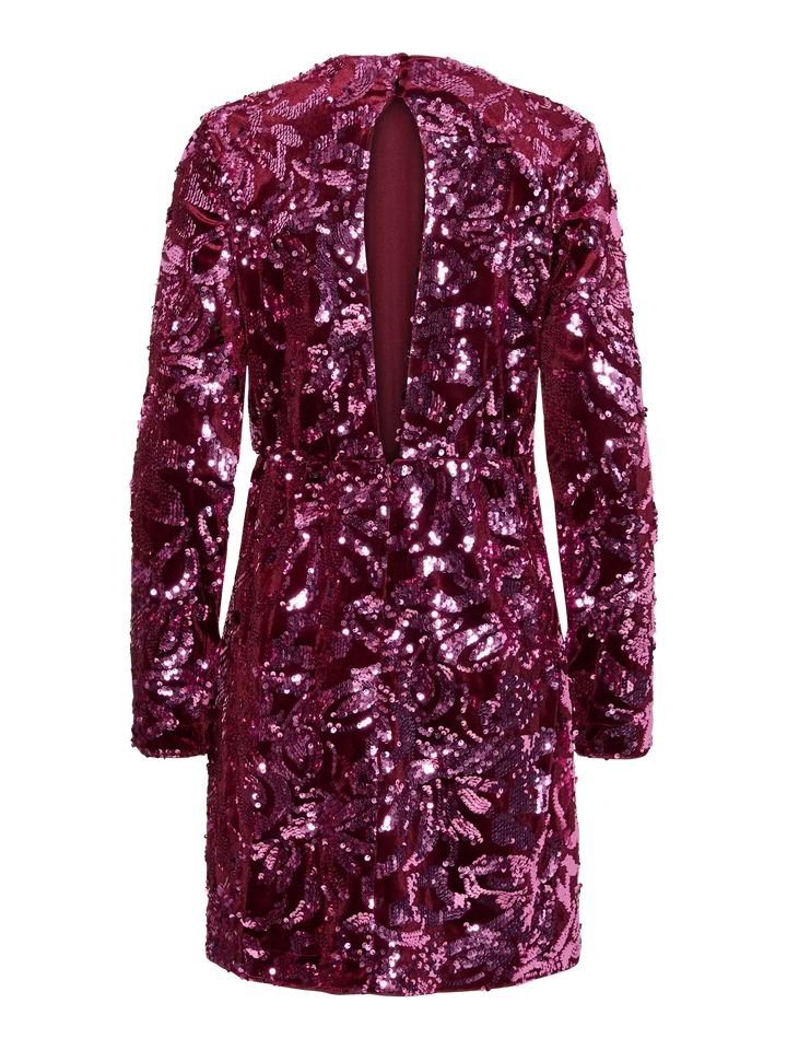 Y.A.S - Yasrococo Sl Sequin Dress - 4845831 Port Royale W Sequins Kjoler 