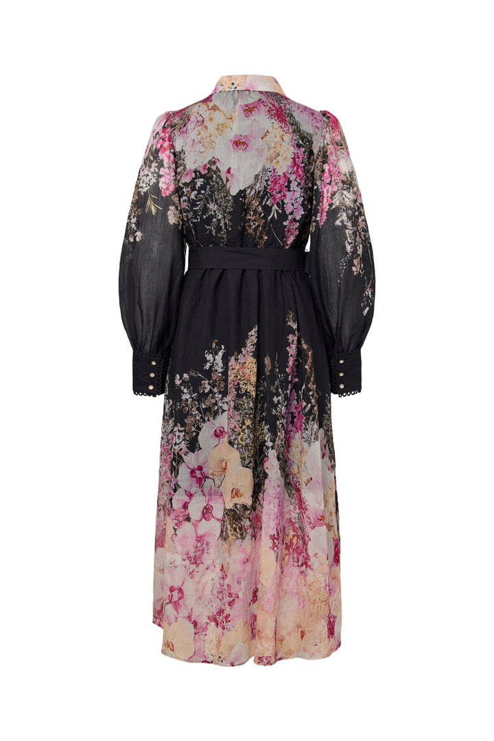 YAS - Yasromantica Ls Long Dress - 5102696 Black New Romantica Print