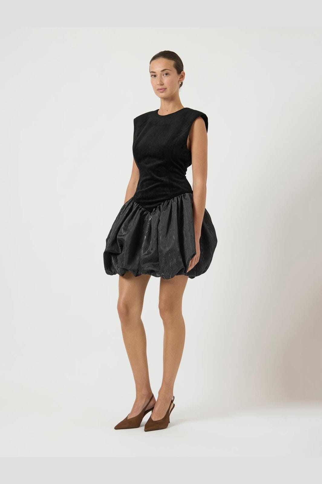 YAS - Yassarah Sl Bubble Hem Dress Gf - 4933406 Black