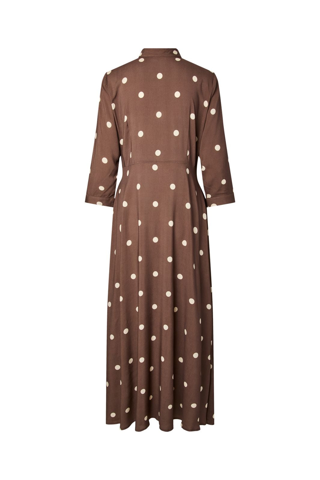YAS - Yassavanna Long Shirt Dress - 5084684 Pinecone Ecru Dots