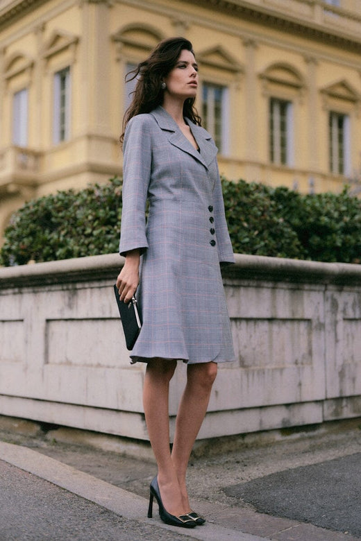 YAS - Yasthela 7/8 Wrap Dress - 5160893 Star White Checks Kjoler 