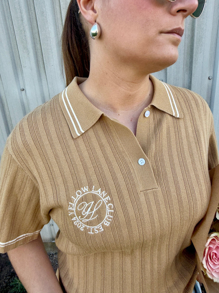Yellow Lane - Alpha Polo 165405 - 217 - Caramel T-shirts 