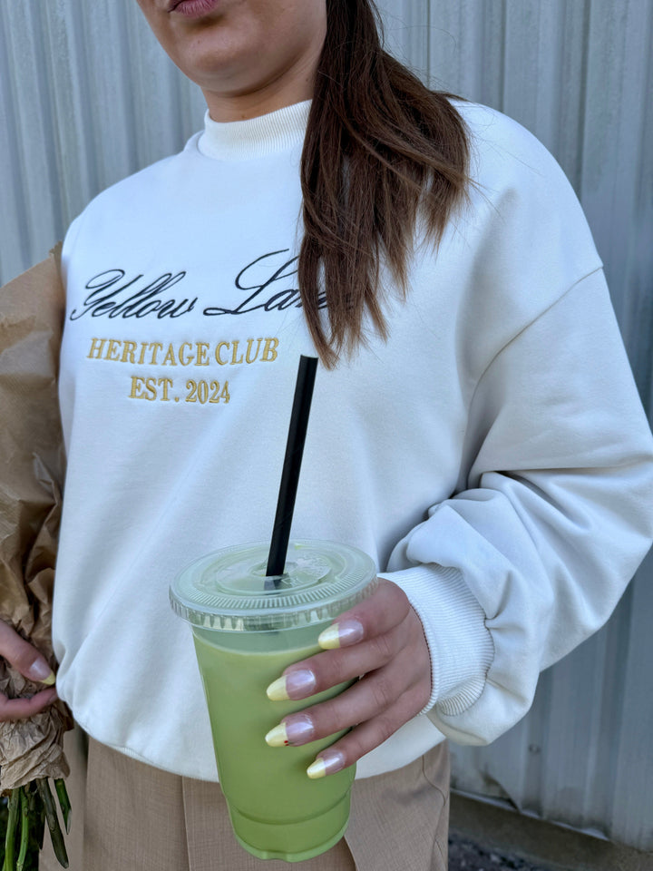 Yellow Lane - Heritage Sweat 165302 - 122 - Creme Sweatshirts 