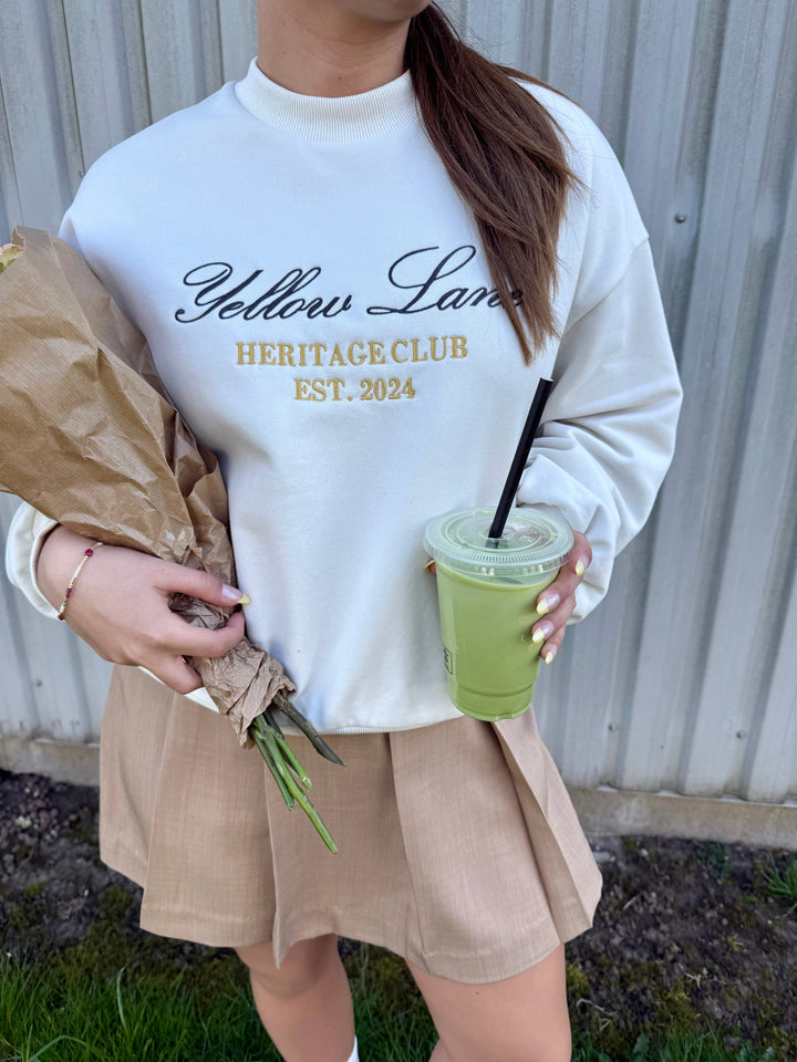 Yellow Lane - Heritage Sweat 165302 - 122 - Creme Sweatshirts 