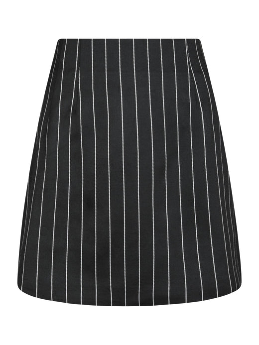 Yellow Lane - Tilde Stripe Skirt 166146 - 100 - Black Nederdele 