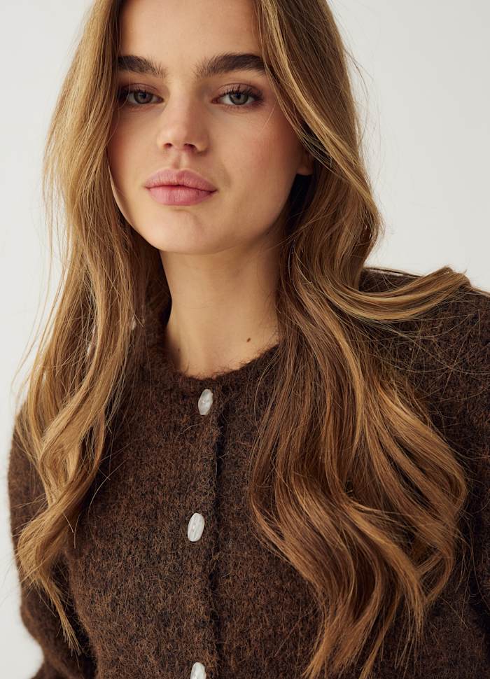 Noella - N-Mata Knit Cardigan 16580001 - 674 - Chocolate