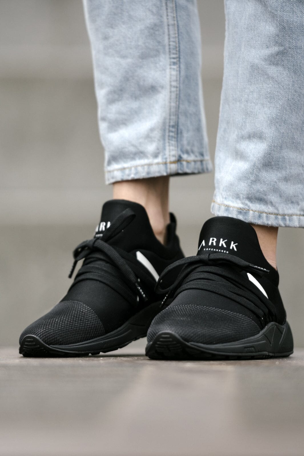 ARKK Copenhagen - Raven Mesh S-E15 All - Black White Sneakers 
