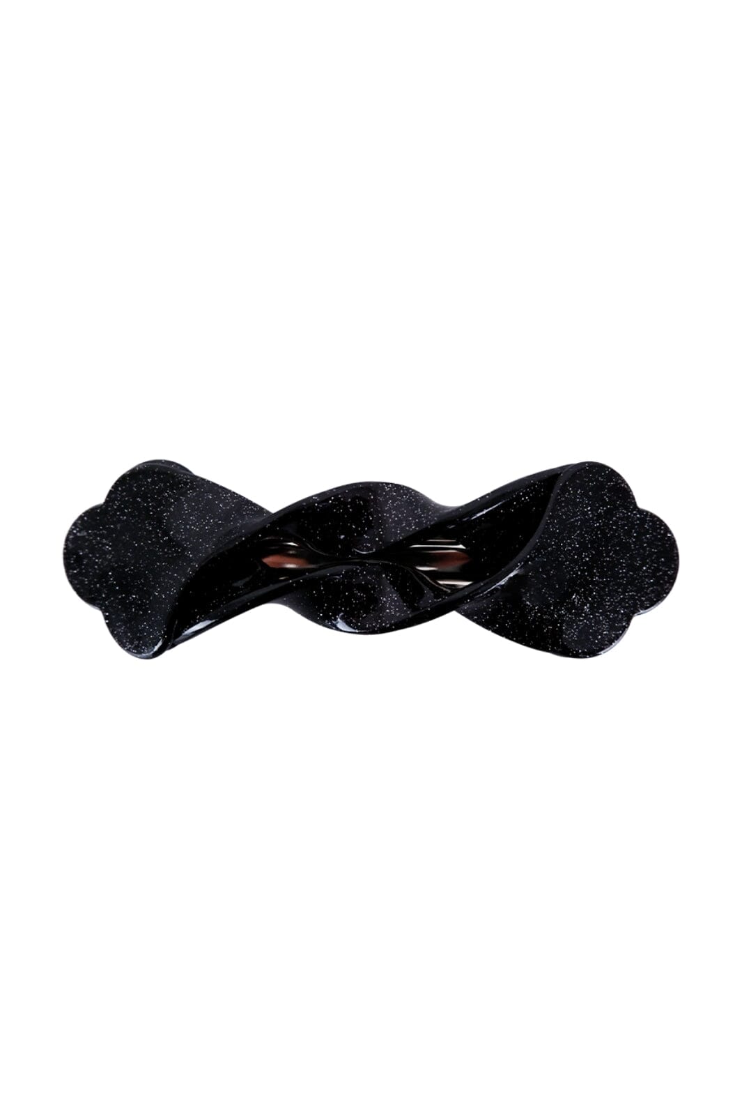 Black Colour - Bcstacy Twisted Barette Hair Clip - Black glitter Hårspænder 