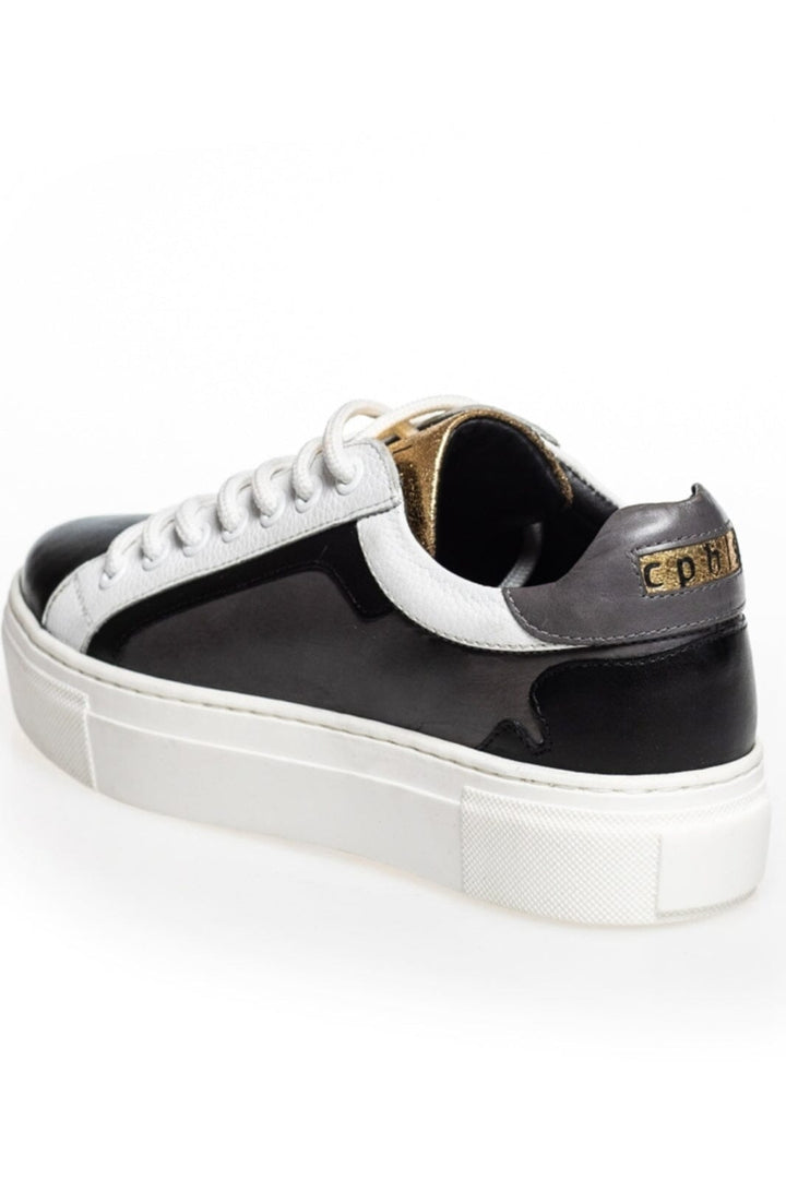 Copenhagen Shoes - Give It Up - 0120 Black/Dk Grey/White/Gold Sneakers 