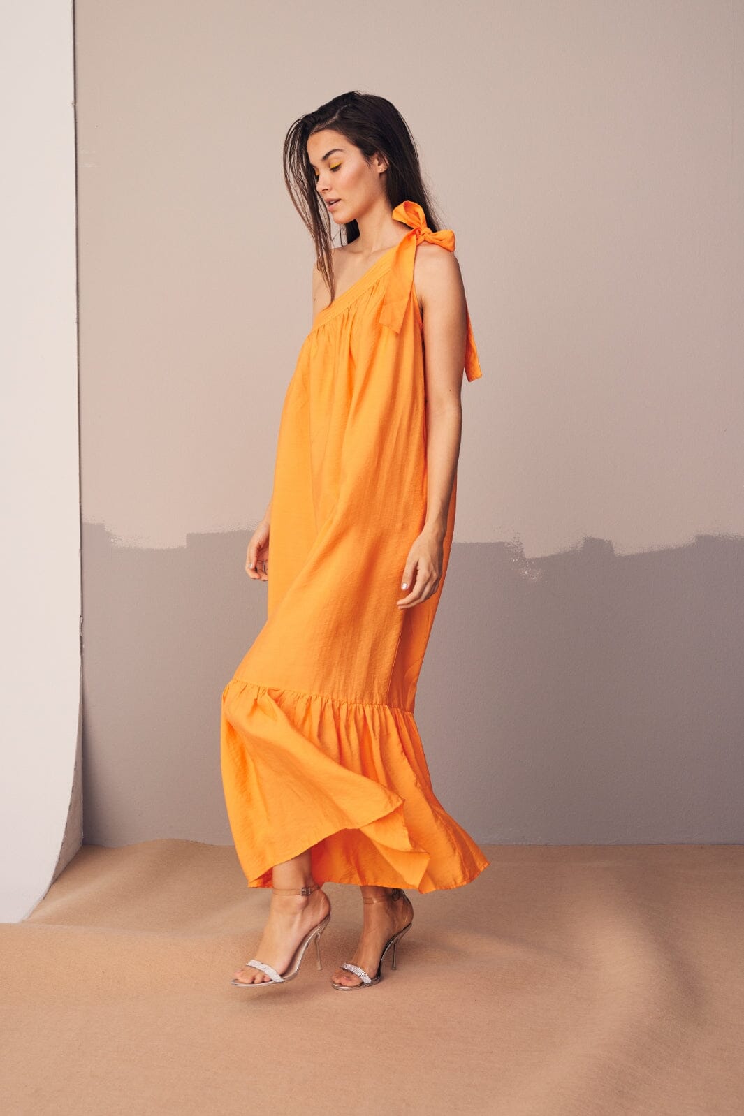 Forudbestilling - Co´couture - Callum Asym Dress - Orange - (April) Kjoler 