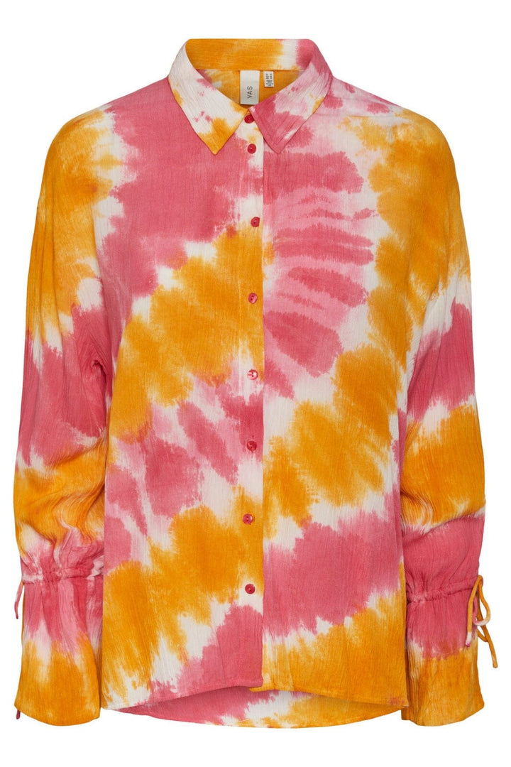 Forudbestilling - Y.A.S - Yastido Tiedye Ls Shirt S. Fest - Aurora Pink Tido print (April) Skjorter 