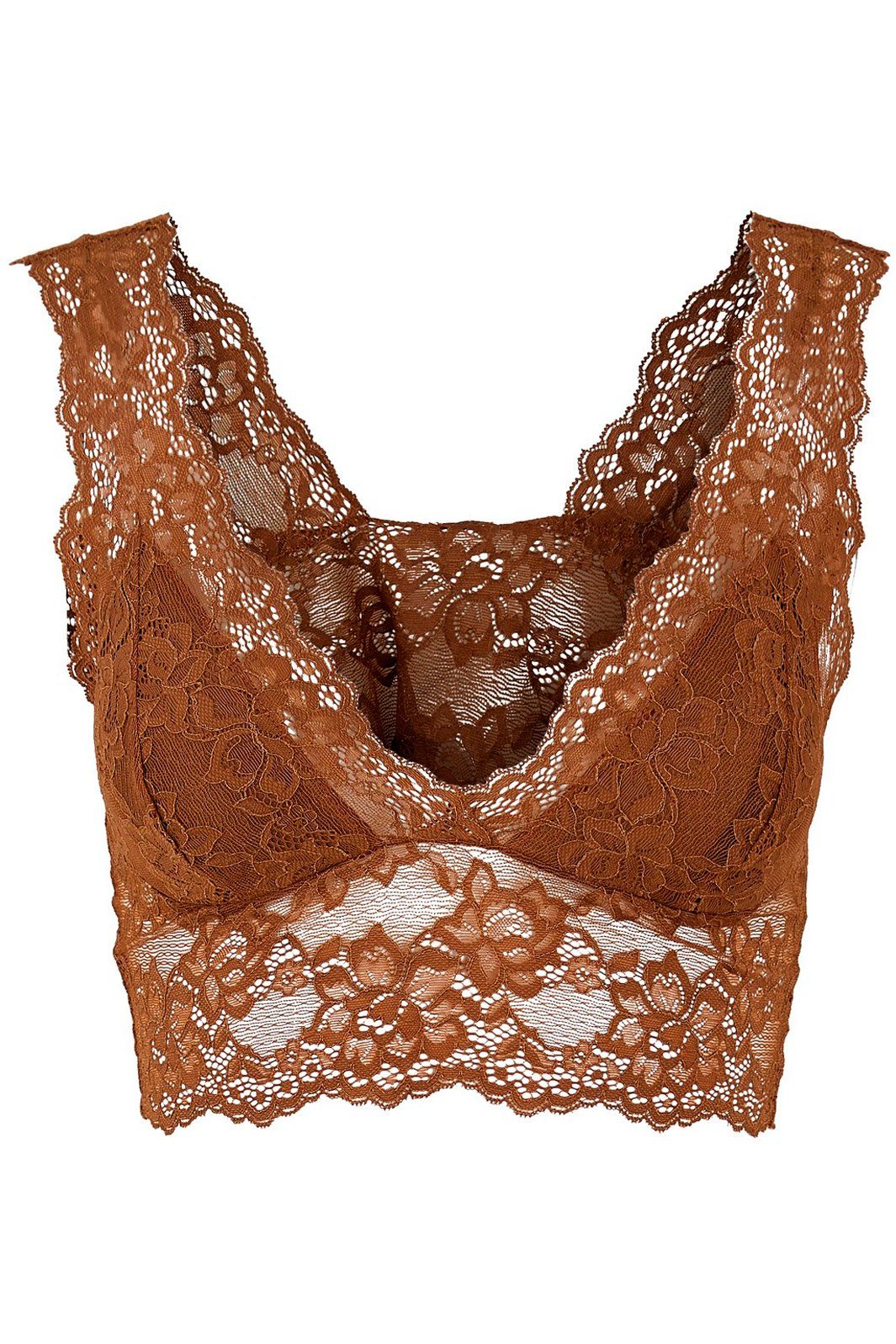 Pieces - PcLina Lace Bra - Toffee BH 