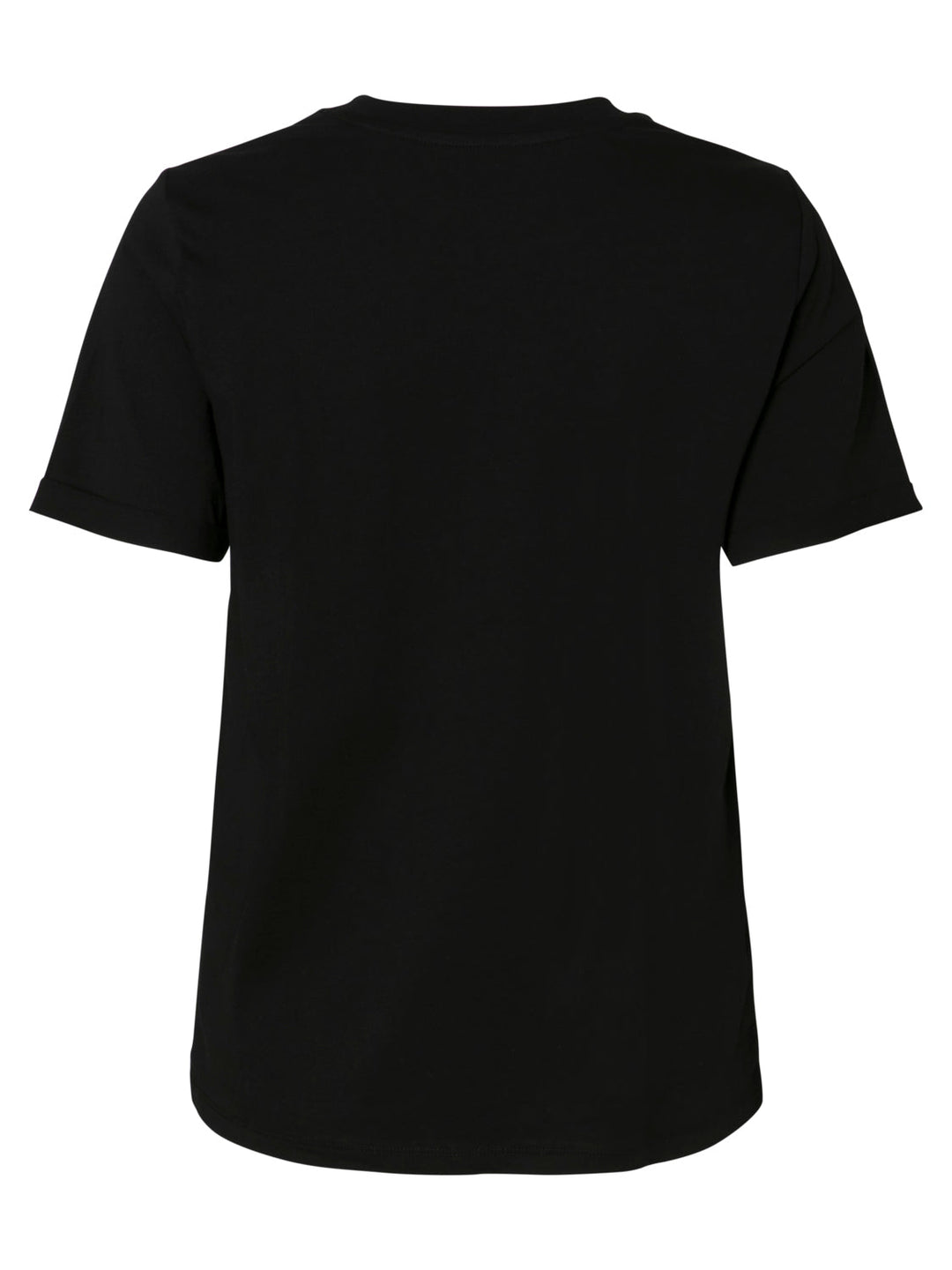 Pieces, Pcria Ss Fold Up Solid Tee, Black