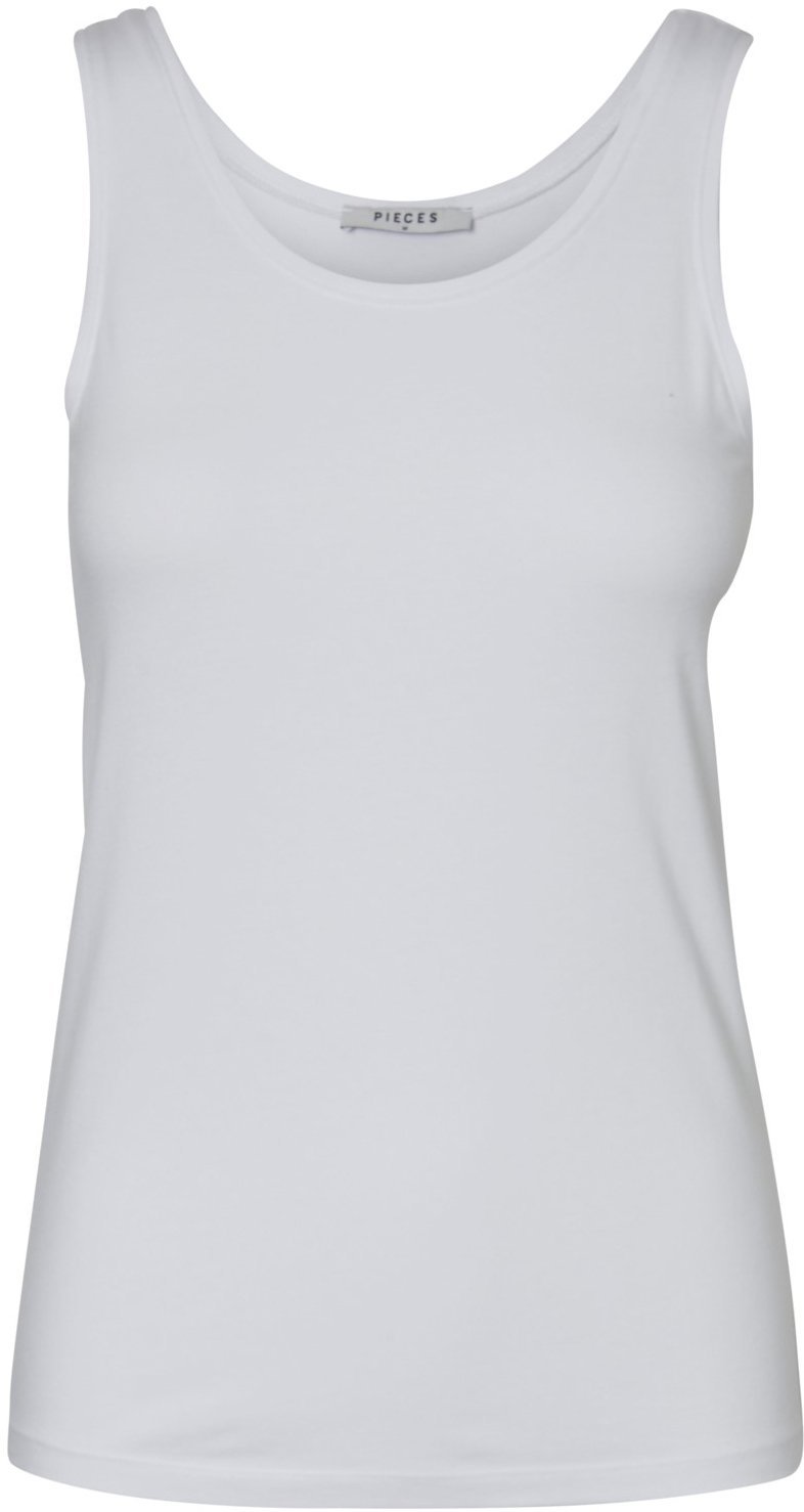 PIECES - Sirene Tank Top - Bright White Toppe 