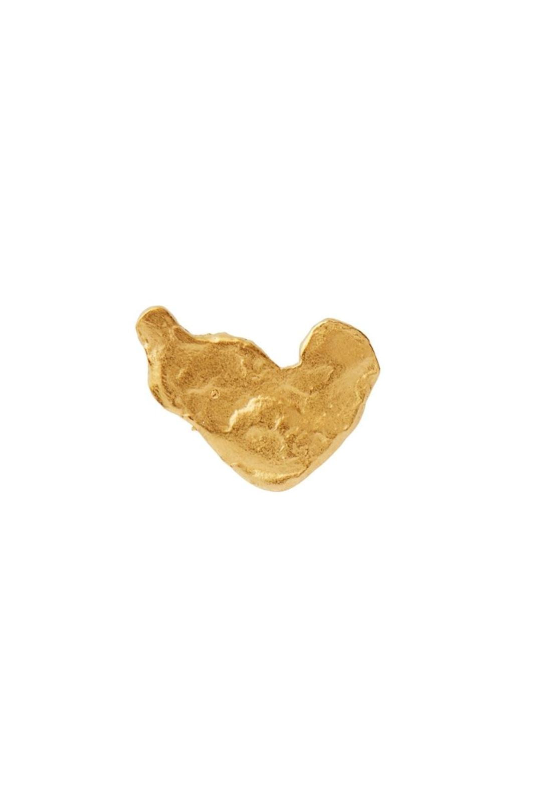 Stine A - Petit Gold Splash Earring disco Heart - 1305-02 Øreringe 