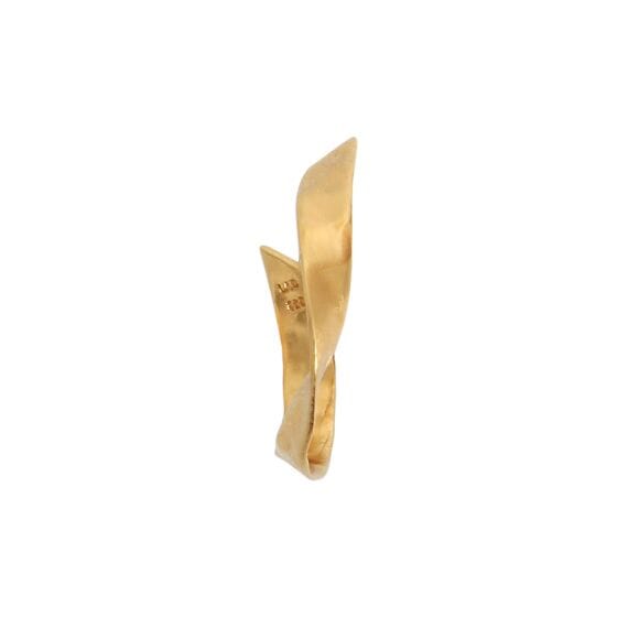 Stine A - Twisted Hammered Creol Earring - Right Gold - 1179-02-R Øreringe 